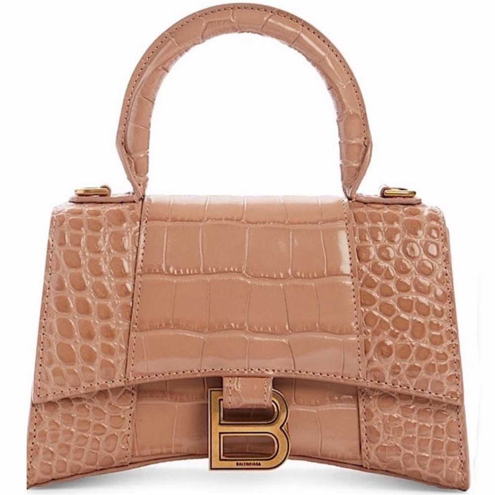 LIKE NEW🔥BALENCIAGA Extra Small Hourglass Leather Top Handle Bag🔥
